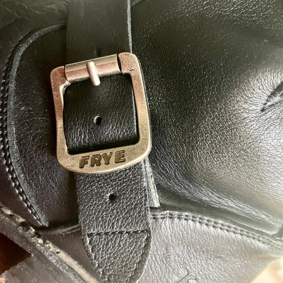 FRYE Vicky Leather Booties Black 9 - Picture 4 of 9